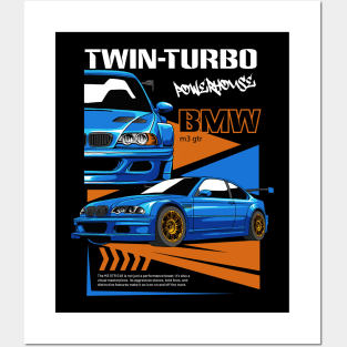 Twin Turbo GTR E46 Posters and Art